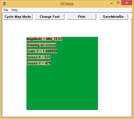 Screenshot of demo application