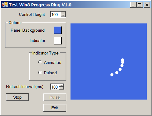 Win8 Progress Ring Test Demonstration Win8 Progress Ring Test Demonstration