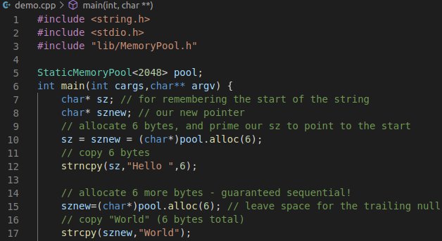 MemoryPool demo