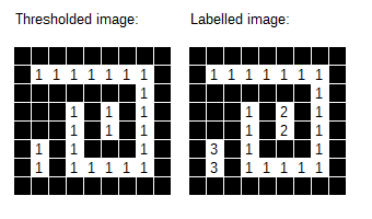 Sample Image of Connected Component Labelling