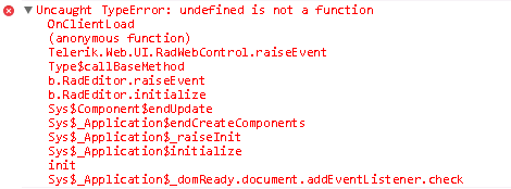 RadEditor Error