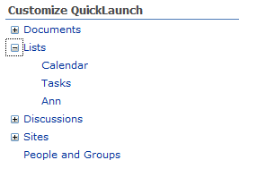 CustomizeQuickLaunch