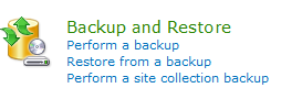 Backup and Restore