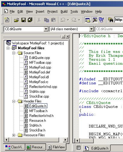 Figure 11. FileView Pane.