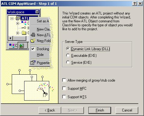 Figure 2. ATL COM AppWizard