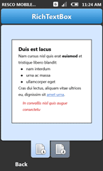 Resco MobileForms Toolkit: RichTextBox