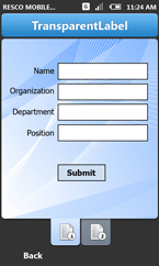 Resco MobileForms Toolkit: TransparentLabel