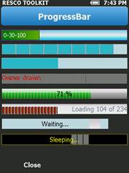 Resco MobileForms Toolkit: ProgressBar