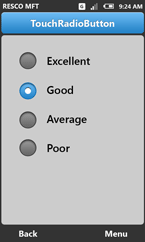 Resco MobileForms Toolkit: TouchRadioButton