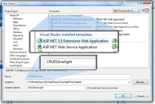 VS 2008 - New ASP.NET 3.5 Extensions Web Application