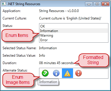 .NET String Resources - Desktop Demo Application