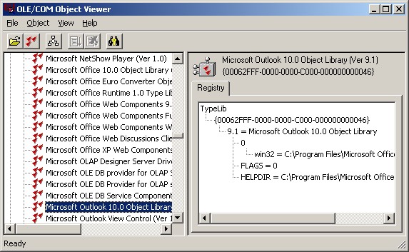 OleView.exe Screen Shots - Type Libraries