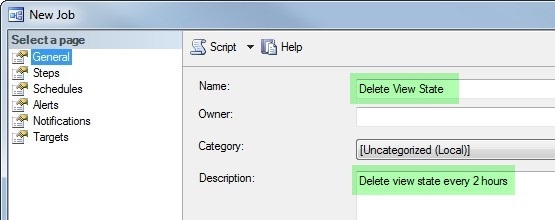 Delete View State Job - 1 - General