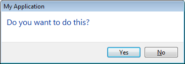 TaskDialog with Yes No buttons