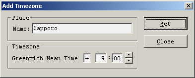 Add Timezone Dialog