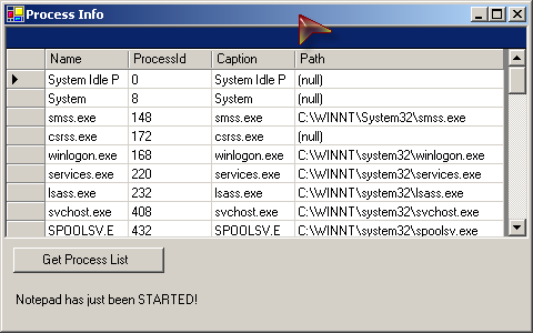 Runing application listening to NotePad.exe life cycle