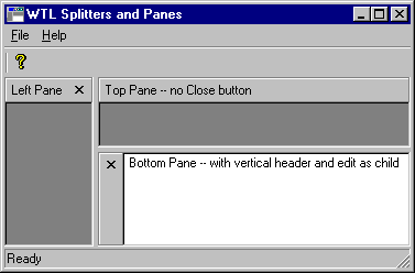 WTL Splitters and Panes Image