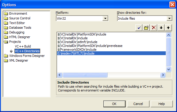  [VC7 include path list - 26K] 